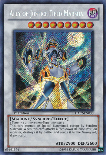 Ally of Justice Field Marshal [HA02-EN030] Secret Rare | Clutch Gaming