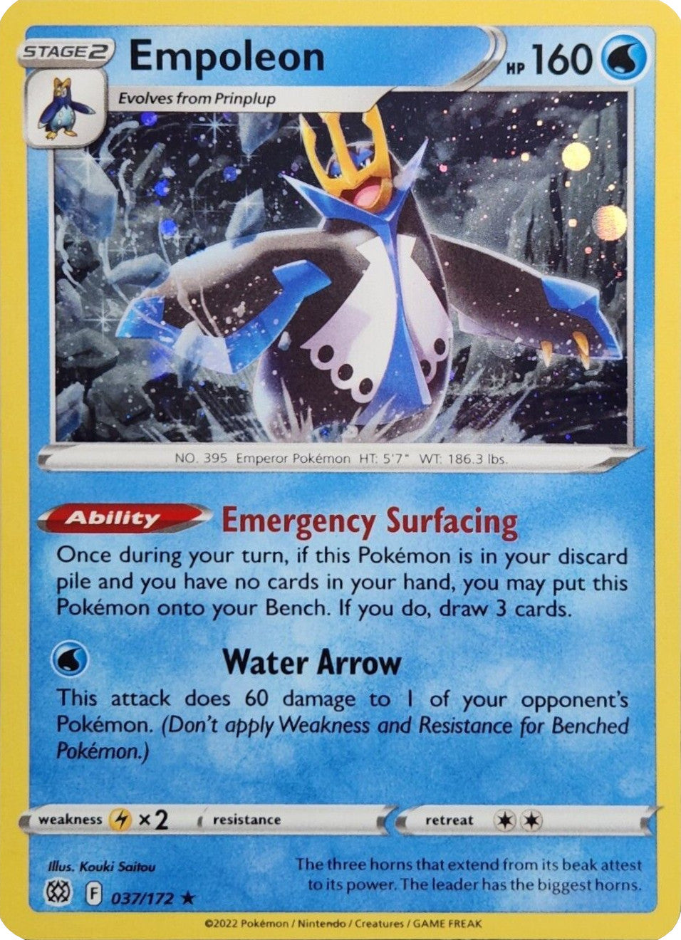 Empoleon (037/172) (Cosmos Holo) [Sword & Shield: Brilliant Stars] | Clutch Gaming