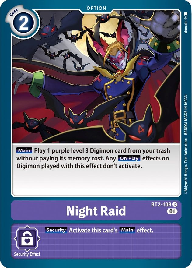 Night Raid [BT2-108] [Starter Deck: Parallel World Tactician] | Clutch Gaming