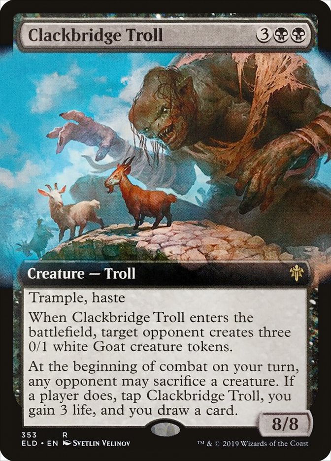 Clackbridge Troll (Extended Art) [Throne of Eldraine] | Clutch Gaming