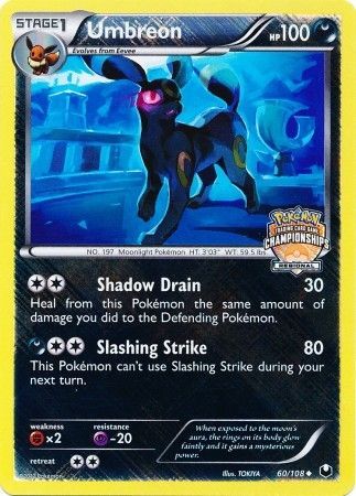 Umbreon (60/108) (Regional Championship Promo) [Black & White: Dark Explorers] | Clutch Gaming