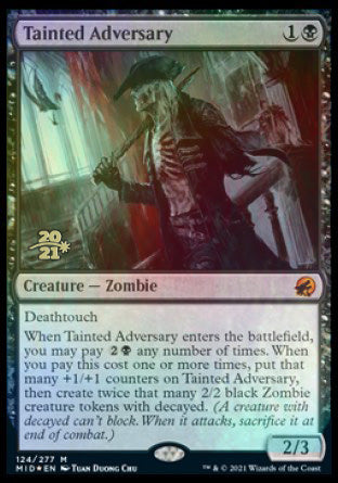 Tainted Adversary [Innistrad: Midnight Hunt Prerelease Promos] | Clutch Gaming