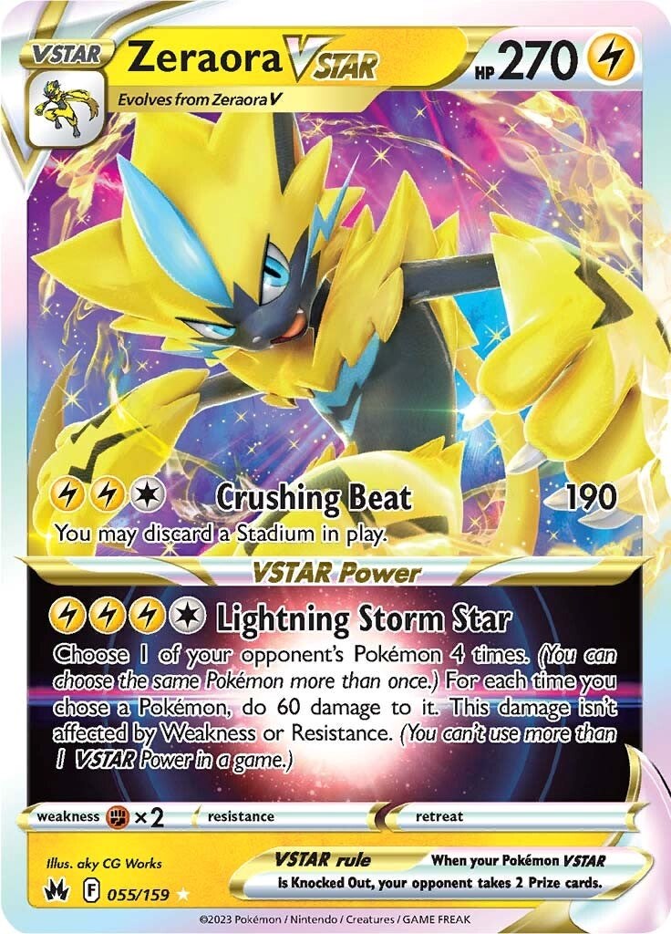 Zeraora VSTAR (055/159) [Sword & Shield: Crown Zenith] | Clutch Gaming