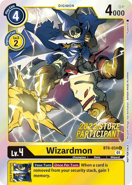 Wizardmon [BT6-034] (2022 Store Participant) [Double Diamond Promos] | Clutch Gaming