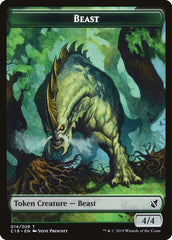 Beast (014) // Wurm Double-Sided Token [Commander 2019 Tokens] | Clutch Gaming