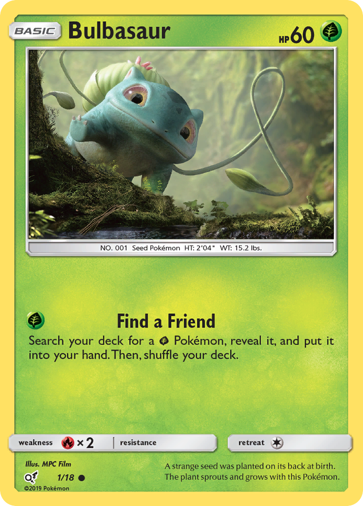 Bulbasaur (1/18) [Sun & Moon: Detective Pikachu] | Clutch Gaming