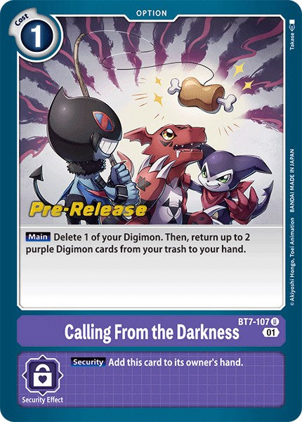 Calling From the Darkness [BT7-107] [Next Adventure Pre-Release Cards] | Clutch Gaming