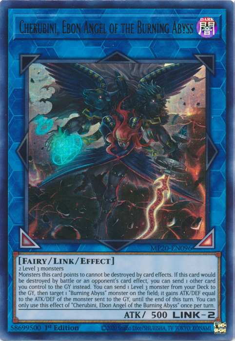 Cherubini, Ebon Angel of the Burning Abyss [MP20-EN096] Ultra Rare | Clutch Gaming