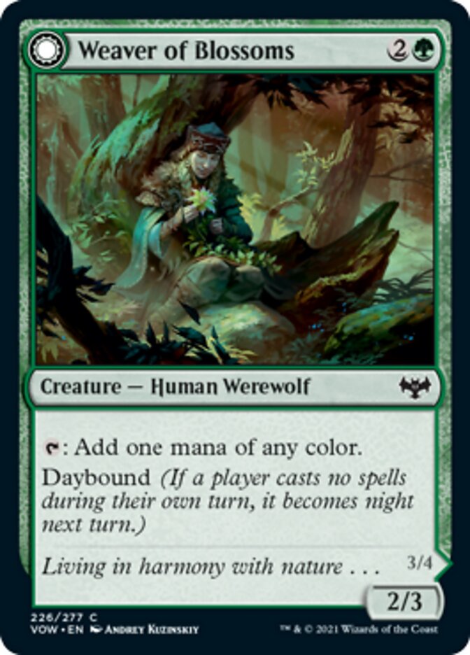 Weaver of Blossoms // Blossom-Clad Werewolf [Innistrad: Crimson Vow] | Clutch Gaming