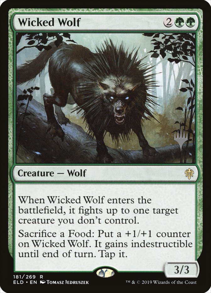 Wicked Wolf (Promo Pack) [Throne of Eldraine Promos] | Clutch Gaming