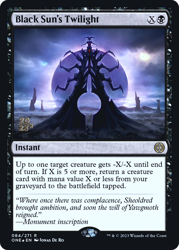 Black Sun's Twilight [Phyrexia: All Will Be One Prerelease Promos] | Clutch Gaming