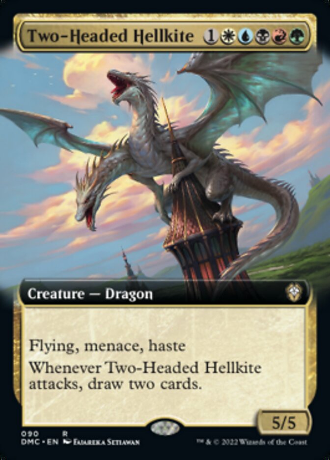 Two-Headed Hellkite (Extended Art) [Dominaria United Commander] | Clutch Gaming