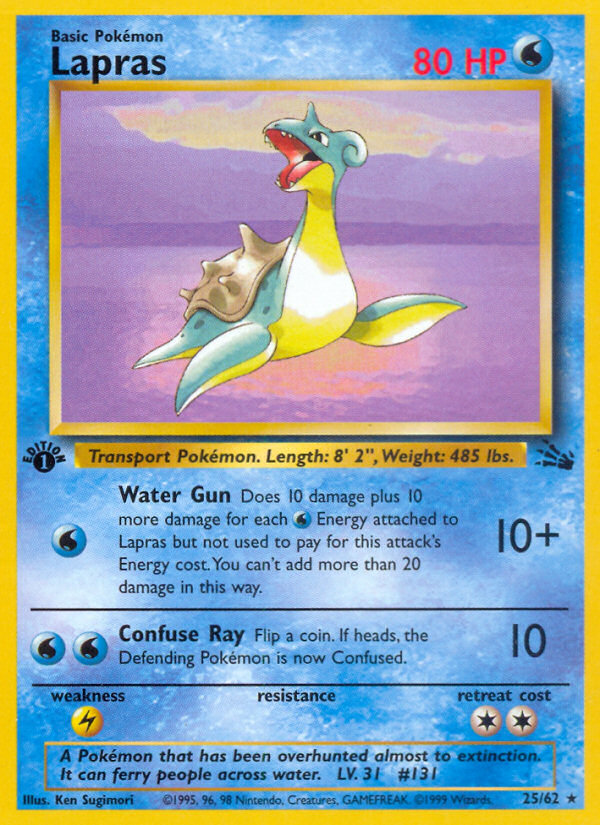 Lapras (25/62) [Fossil 1st Edition] | Clutch Gaming