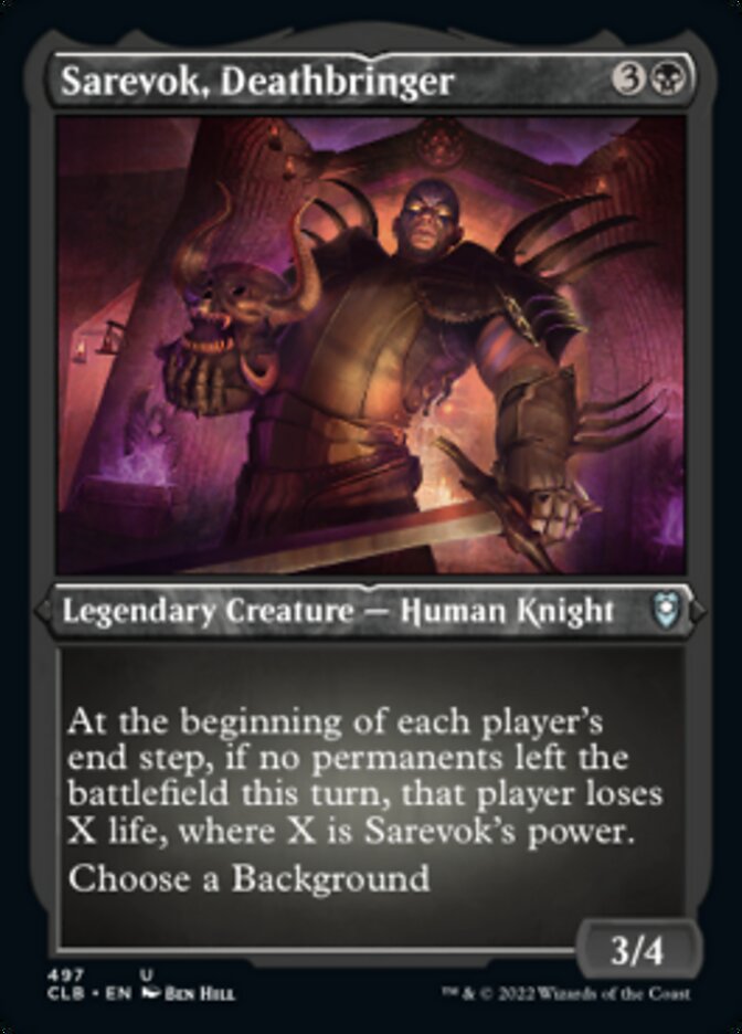 Sarevok, Deathbringer (Foil Etched) [Commander Legends: Battle for Baldur's Gate] | Clutch Gaming