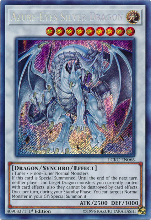 Azure-Eyes Silver Dragon [LCKC-EN066] Secret Rare | Clutch Gaming