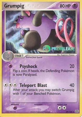 Grumpig (29/106) (Prerelease Promo) [Nintendo: Black Star Promos] | Clutch Gaming