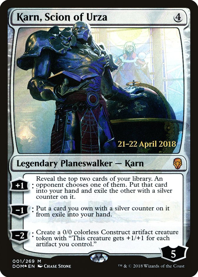 Karn, Scion of Urza [Dominaria Prerelease Promos] | Clutch Gaming