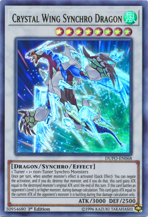 Crystal Wing Synchro Dragon [DUPO-EN068] Ultra Rare | Clutch Gaming