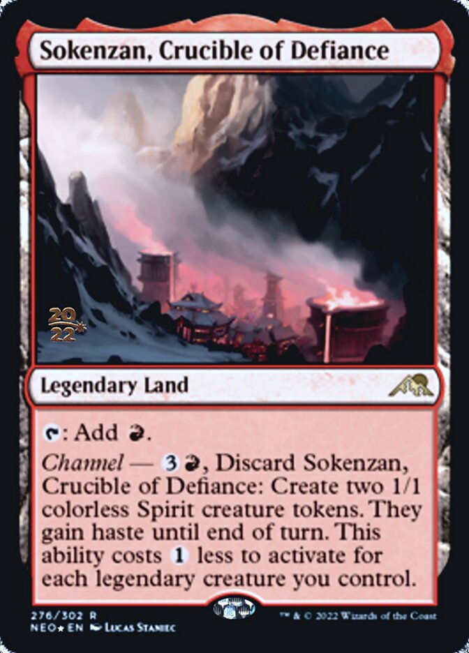 Sokenzan, Crucible of Defiance [Kamigawa: Neon Dynasty Prerelease Promos] | Clutch Gaming