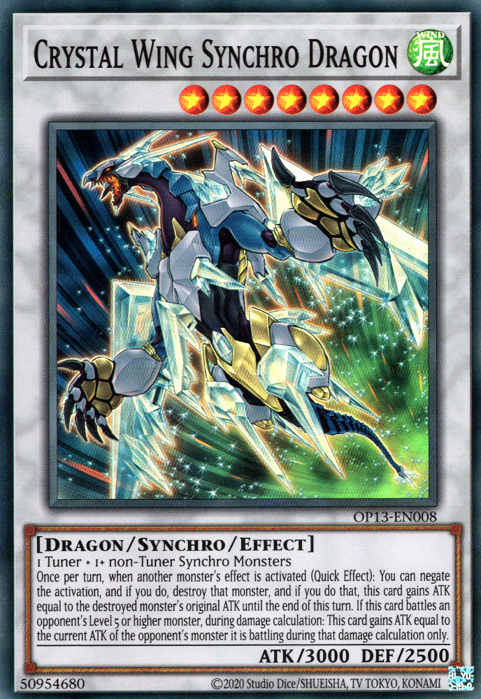 Crystal Wing Synchro Dragon [OP13-EN008] Super Rare | Clutch Gaming