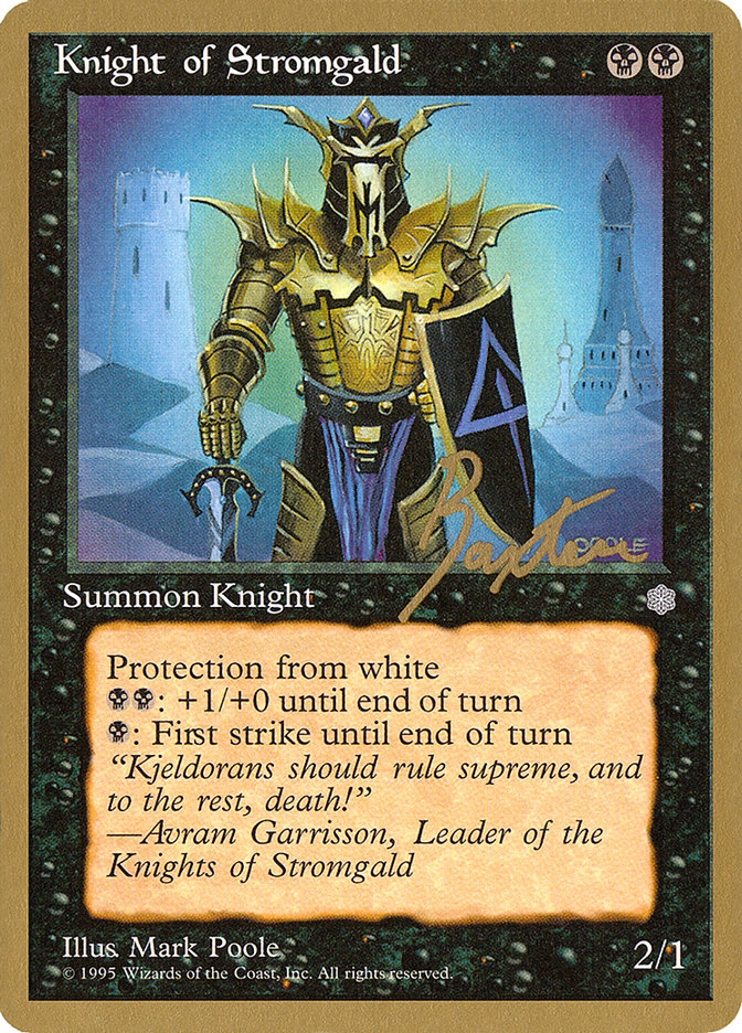 Knight of Stromgald (George Baxter) [Pro Tour Collector Set] | Clutch Gaming