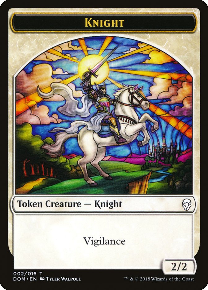 Knight Token (002/016) [Dominaria Tokens] | Clutch Gaming