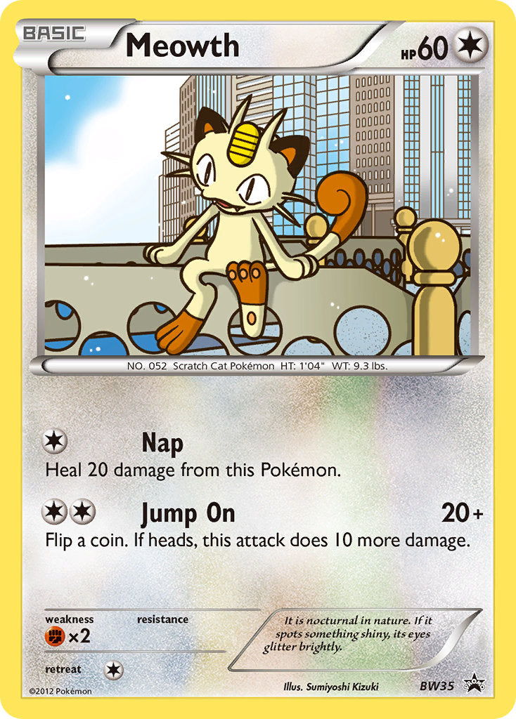 Meowth (BW35) (Cosmos Holo) [Black & White: Black Star Promos] | Clutch Gaming