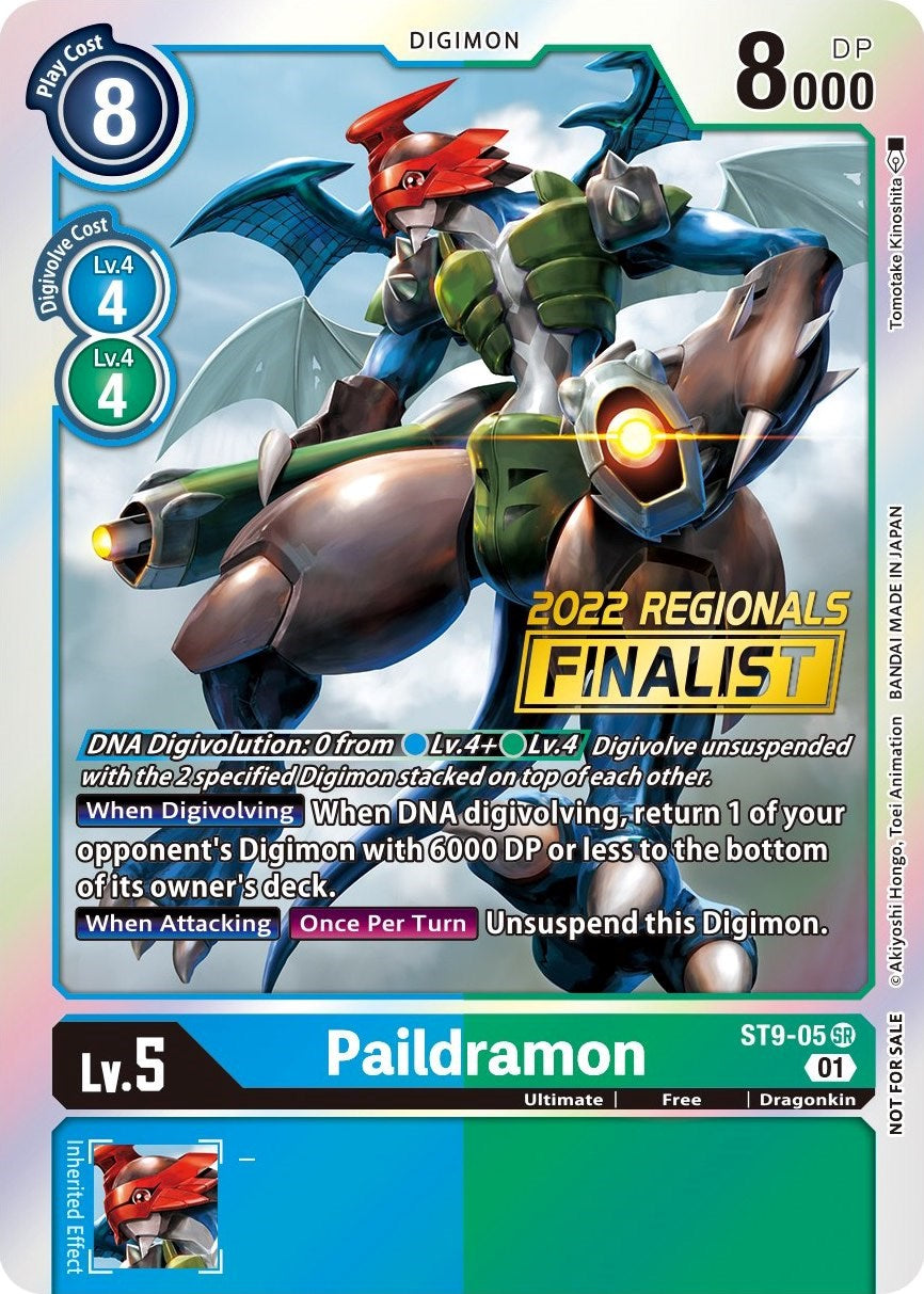 Paildramon [ST9-05] (2022 Championship Offline Regional) (Online Finalist) [Starter Deck: Ultimate Ancient Dragon Promos] | Clutch Gaming