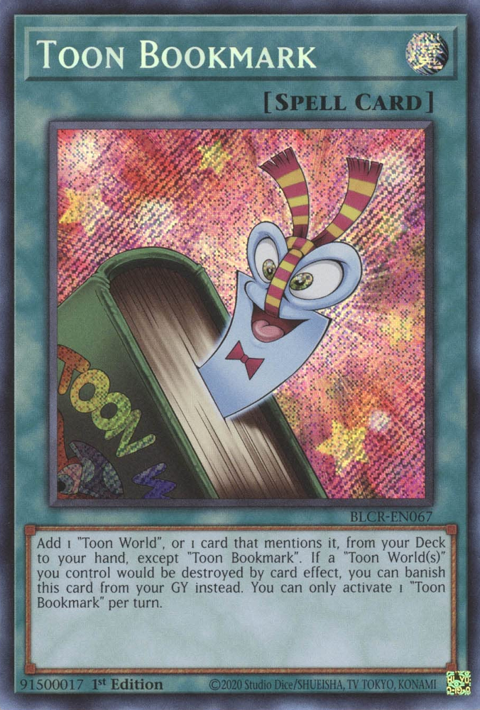 Toon Bookmark [BLCR-EN067] Secret Rare | Clutch Gaming