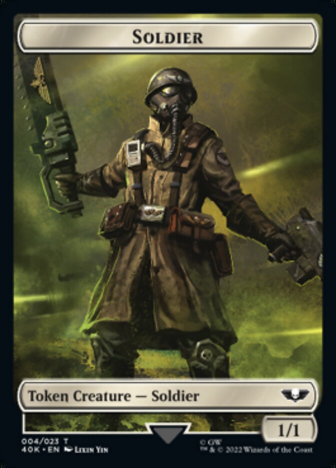 Soldier (004) // Vanguard Suppressor Double-Sided Token (Surge Foil) [Warhammer 40,000 Tokens] | Clutch Gaming