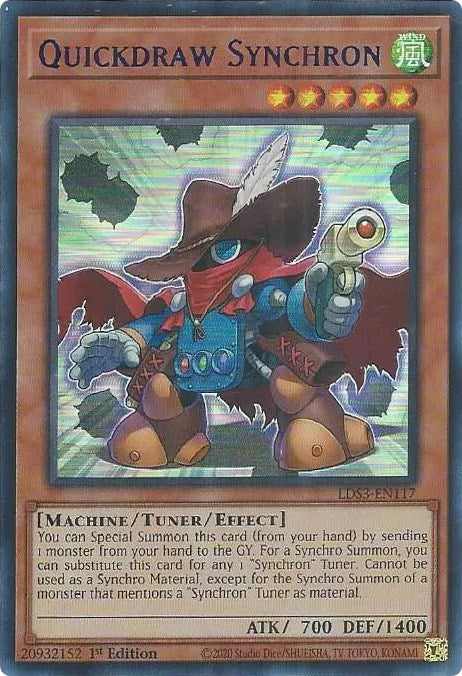 Quickdraw Synchron (Blue) [LDS3-EN117] Ultra Rare | Clutch Gaming