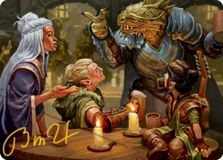 You Meet in a Tavern Art Card (Gold-Stamped Signature) [Dungeons & Dragons: Adventures in the Forgotten Realms Art Series] | Clutch Gaming
