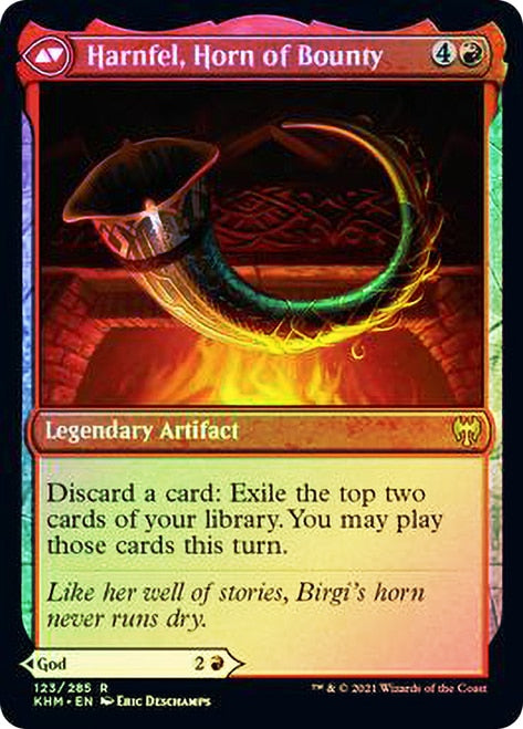 Birgi, God of Storytelling // Harnfel, Horn of Bounty [Kaldheim Prerelease Promos] | Clutch Gaming