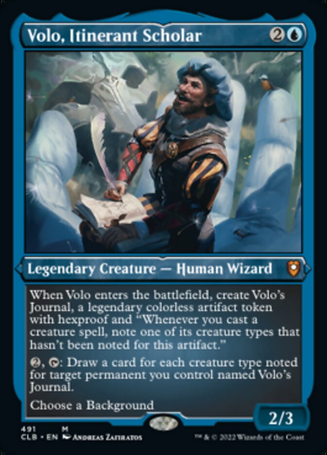 Volo, Itinerant Scholar (Foil Etched) [Commander Legends: Battle for Baldur's Gate] | Clutch Gaming