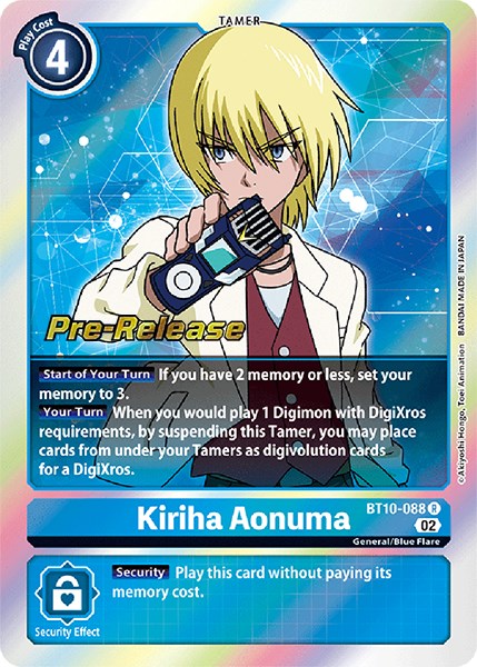 Kiriha Aonuma [BT10-088] [Xros Encounter Pre-Release Cards] | Clutch Gaming