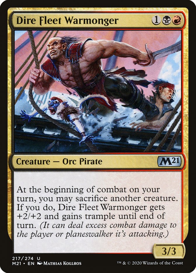 Dire Fleet Warmonger [Core Set 2021] | Clutch Gaming