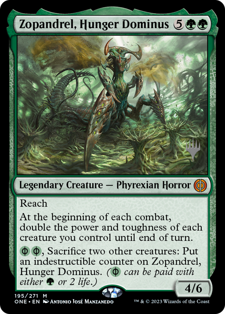 Zopandrel, Hunger Dominus (Promo Pack) [Phyrexia: All Will Be One Promos] | Clutch Gaming