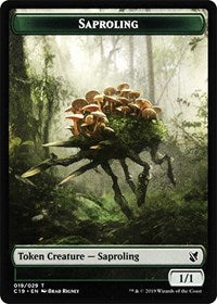 Saproling // Morph Double-Sided Token [Commander 2019 Tokens] | Clutch Gaming