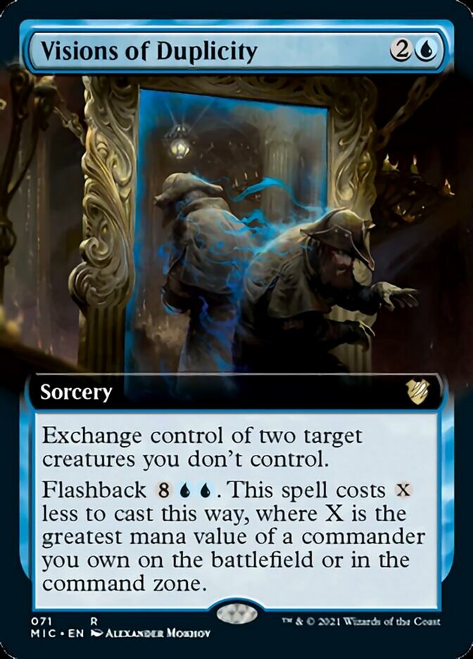 Visions of Duplicity (Extended Art) [Innistrad: Midnight Hunt Commander] | Clutch Gaming