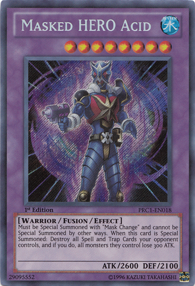 Masked Hero Acid [PRC1-EN018] Secret Rare | Clutch Gaming