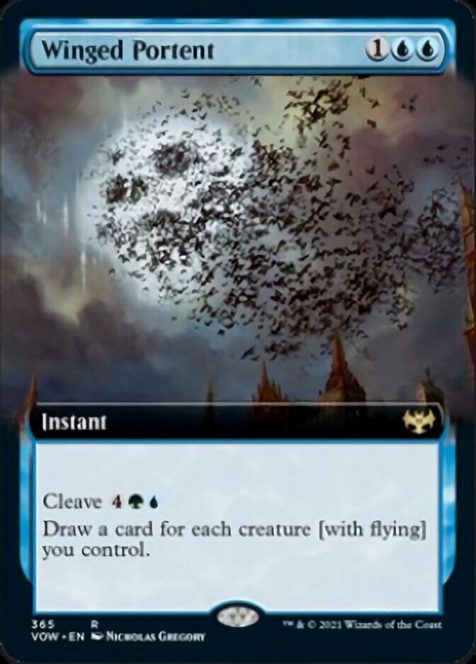 Winged Portent (Extended Art) [Innistrad: Crimson Vow] | Clutch Gaming