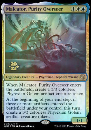 Malcator, Purity Overseer [Phyrexia: All Will Be One Prerelease Promos] | Clutch Gaming