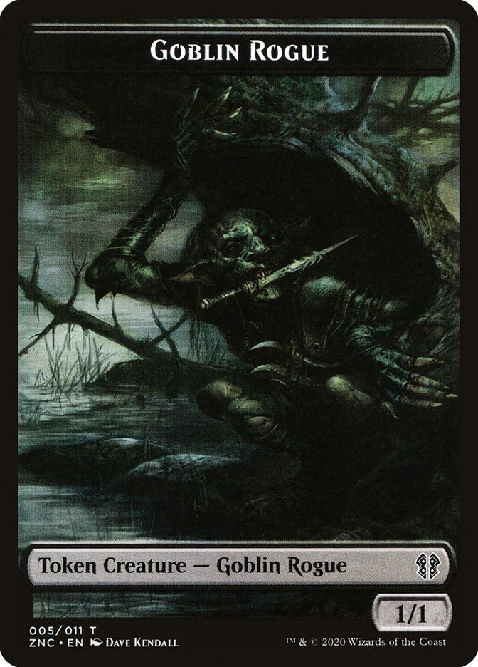 Faerie Rogue // Goblin Rogue Double-Sided Token [Zendikar Rising Commander Tokens] | Clutch Gaming