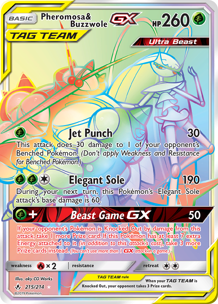 Pheromosa & Buzzwole GX (215/214) [Sun & Moon: Unbroken Bonds] | Clutch Gaming