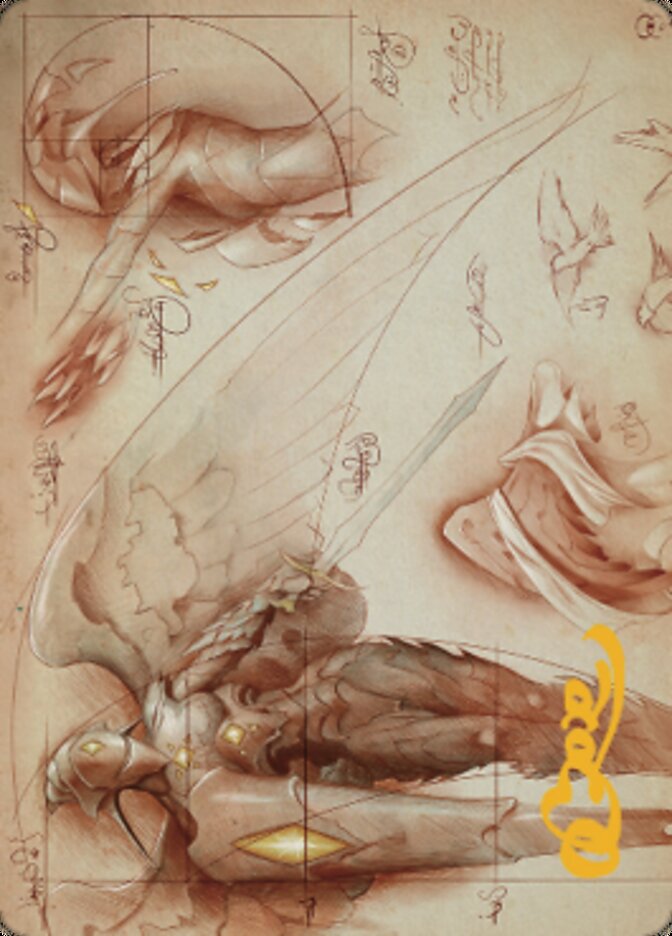 Platinum Angel Art Card (Gold-Stamped Signature) [The Brothers' War Art Series] | Clutch Gaming