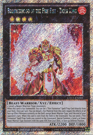 Brotherhood of the Fire Fist - Tiger King [CT11-EN001] Secret Rare | Clutch Gaming