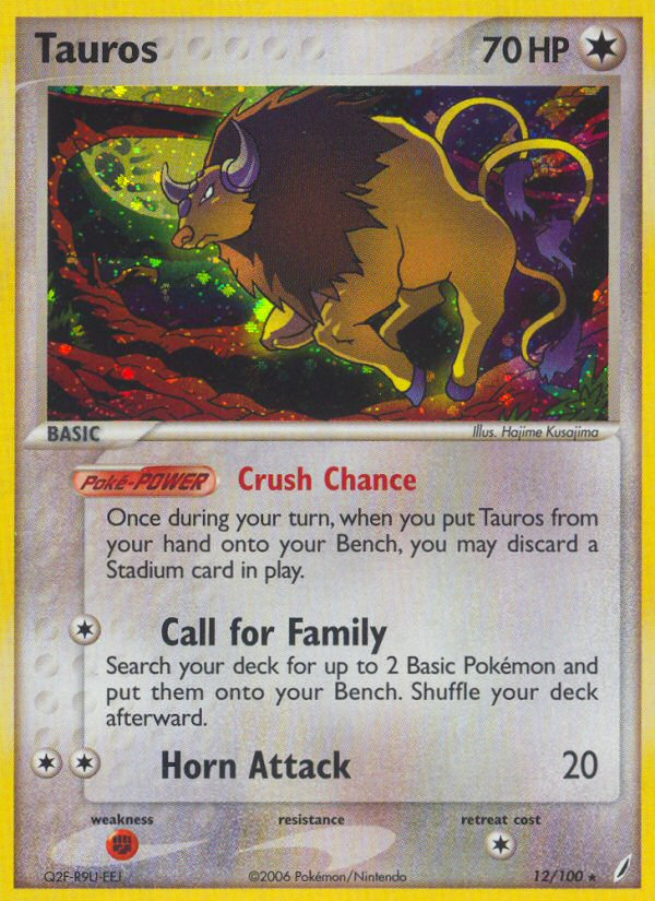 Tauros (12/100) [EX: Crystal Guardians] | Clutch Gaming