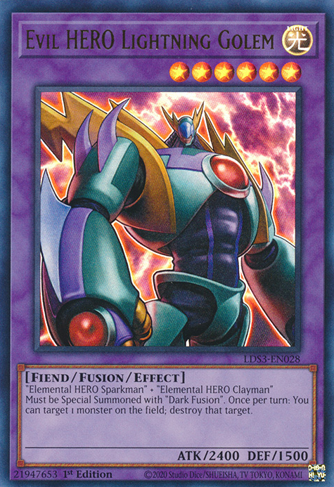 Evil HERO Lightning Golem [LDS3-EN028] Ultra Rare | Clutch Gaming