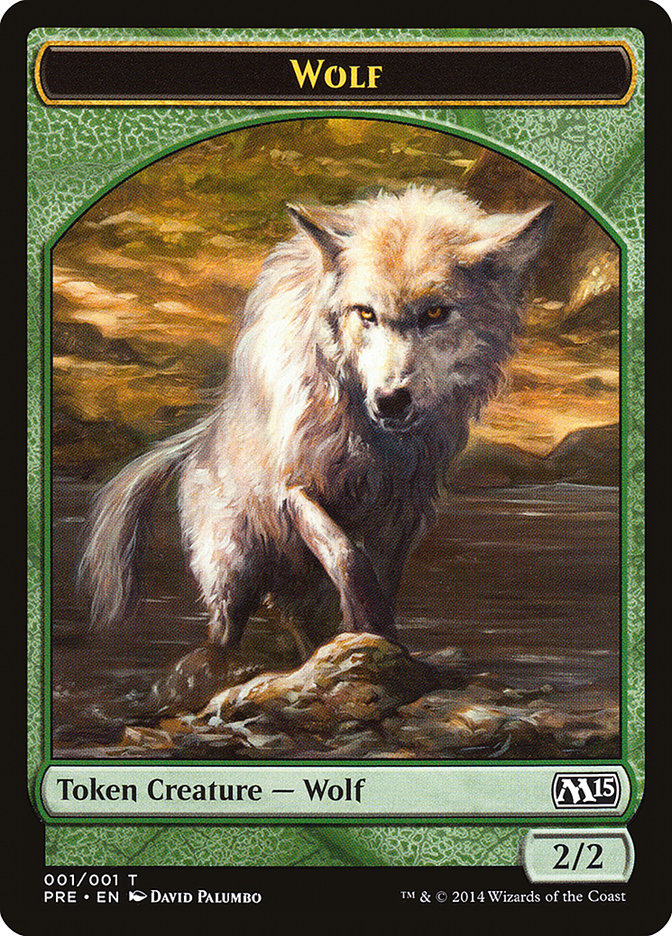 Wolf Token [Magic 2015 Prerelease Promos] | Clutch Gaming