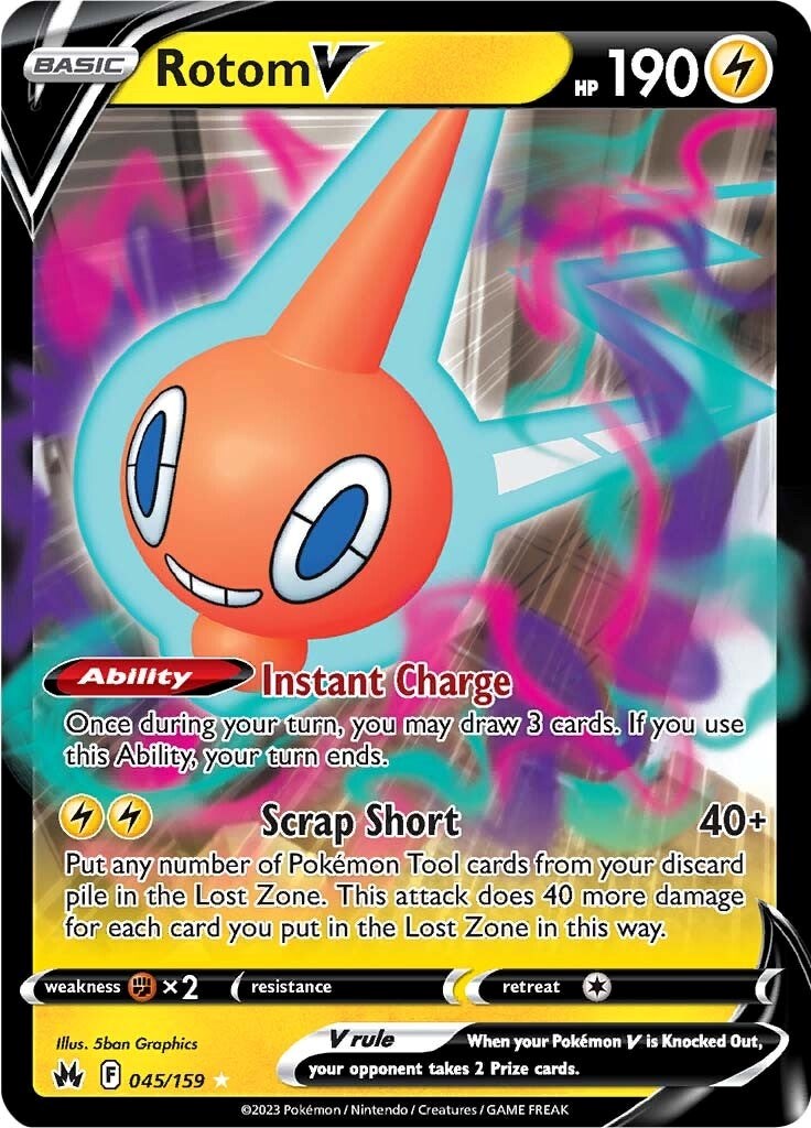 Rotom V (045/159) [Sword & Shield: Crown Zenith] | Clutch Gaming